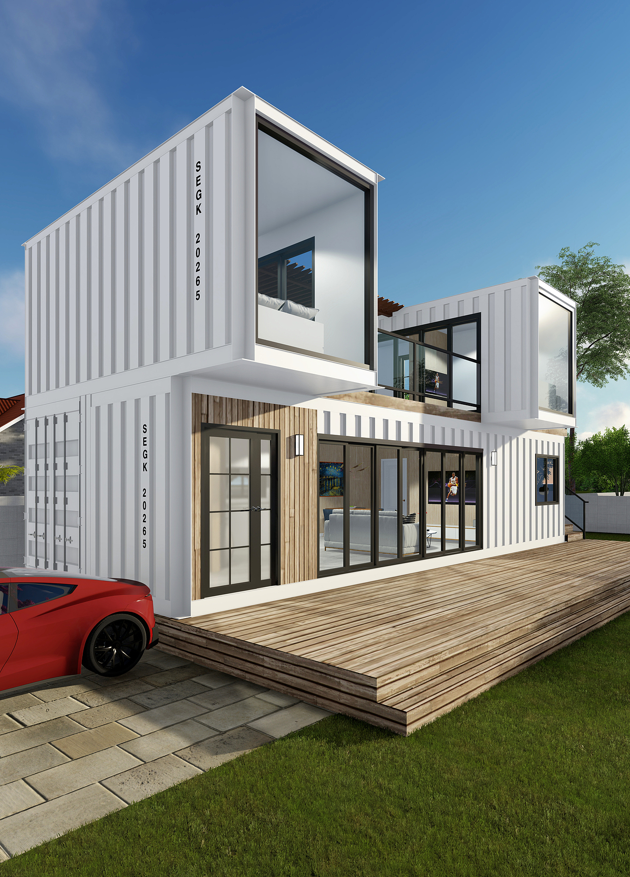 白色集装箱|空间|建筑设计|枣庄山石设计_原创作品-站酷zcool