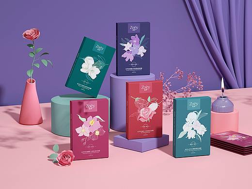 ZOEY花卉面膜包装设计 化妆品包装设计 