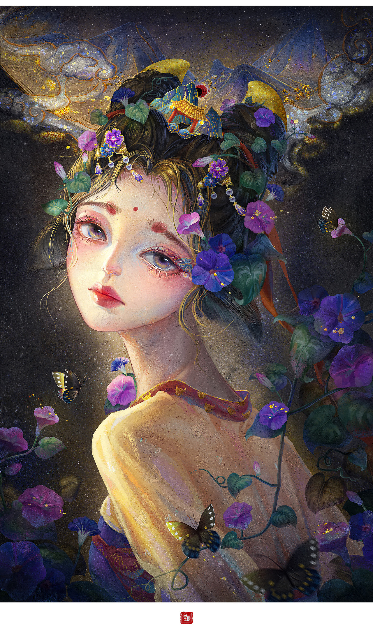 十二生肖系列-牛公主与牵牛花