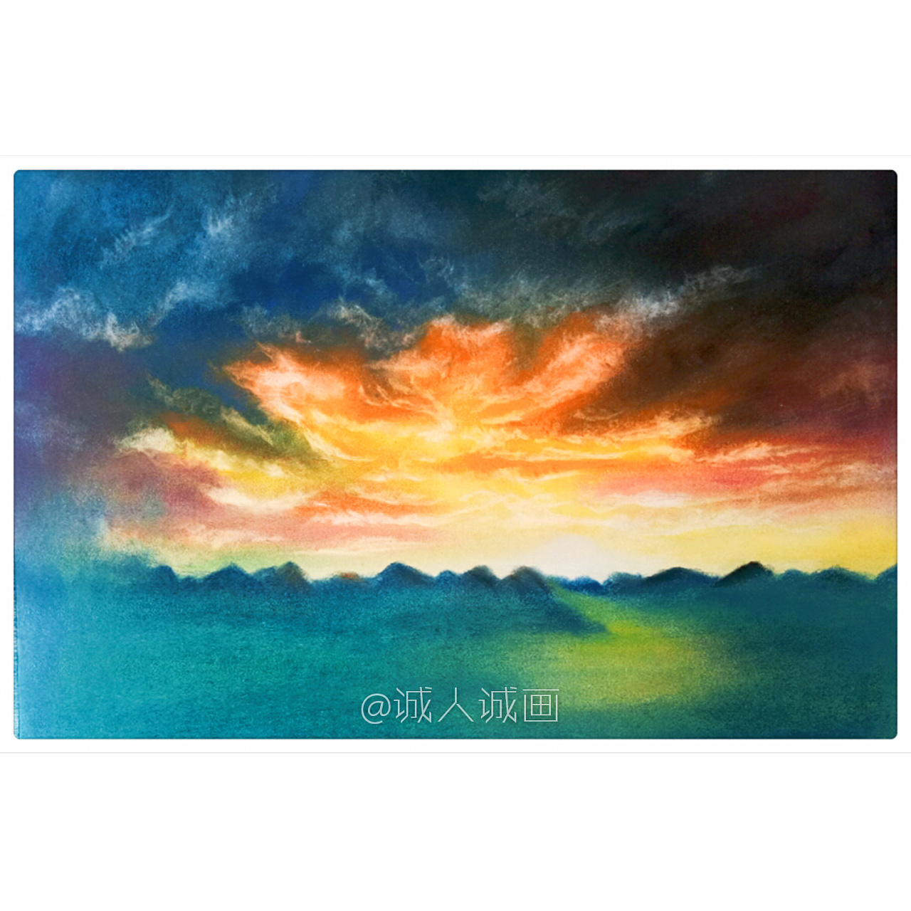 《临摹色粉云1》|插画|艺术插画|诚风 - 原创作品 - 站酷 (zcool)