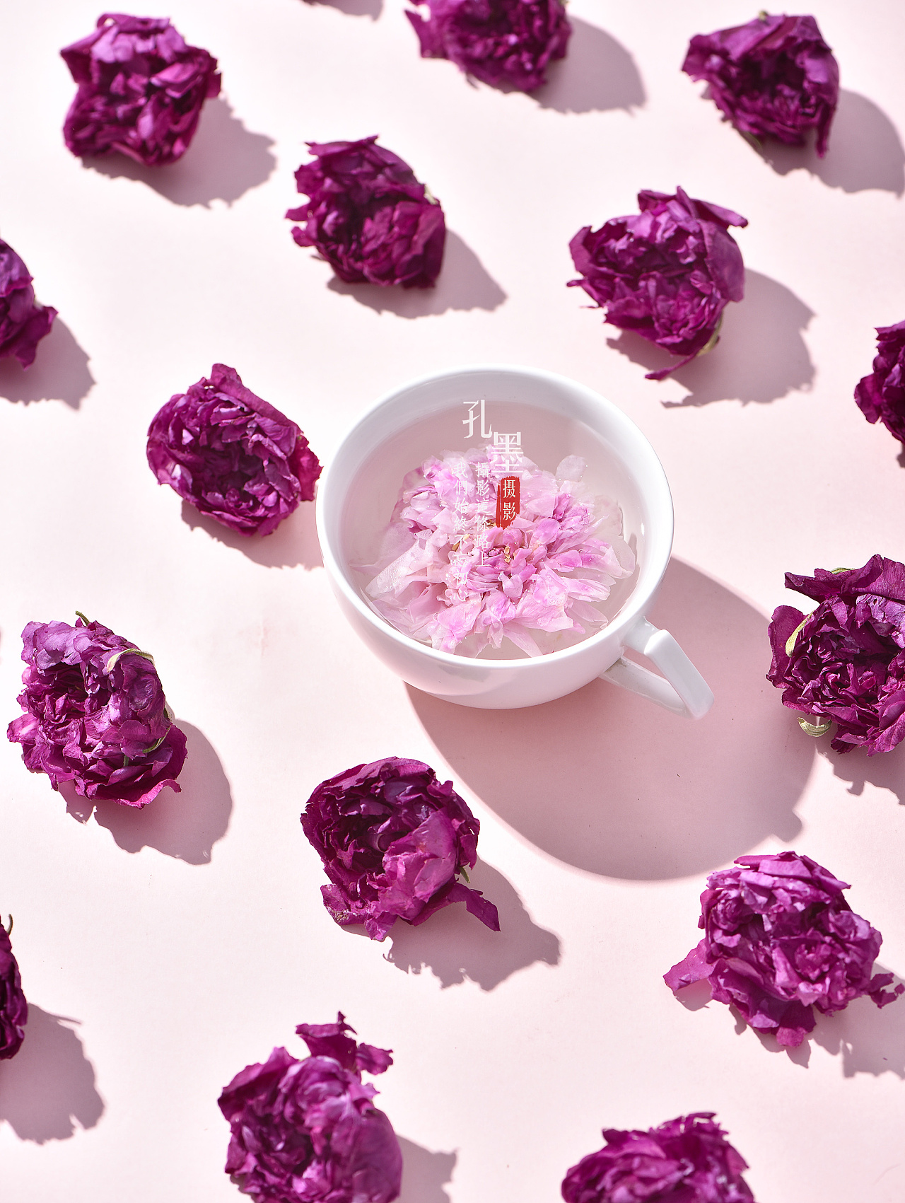 玫瑰花茶产品拍摄