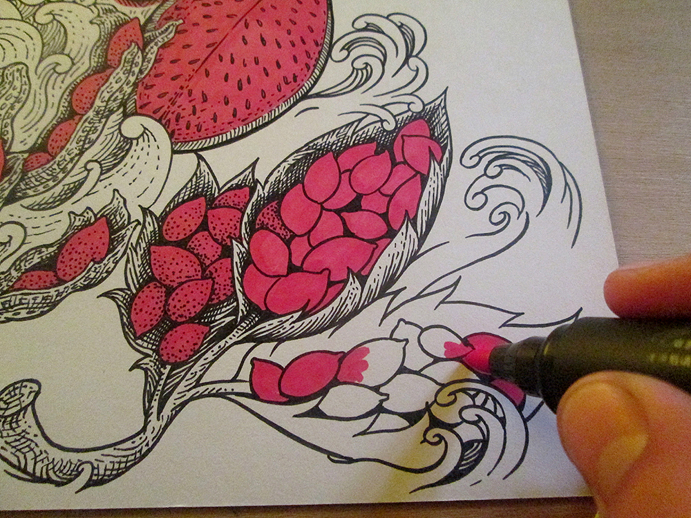 《湖南》 装饰画手绘过程（图ZMTU1MDExNjg=） - 绘画 - 站酷设计师傅淳强画者之旅原创素材 - 站酷ZCOOL