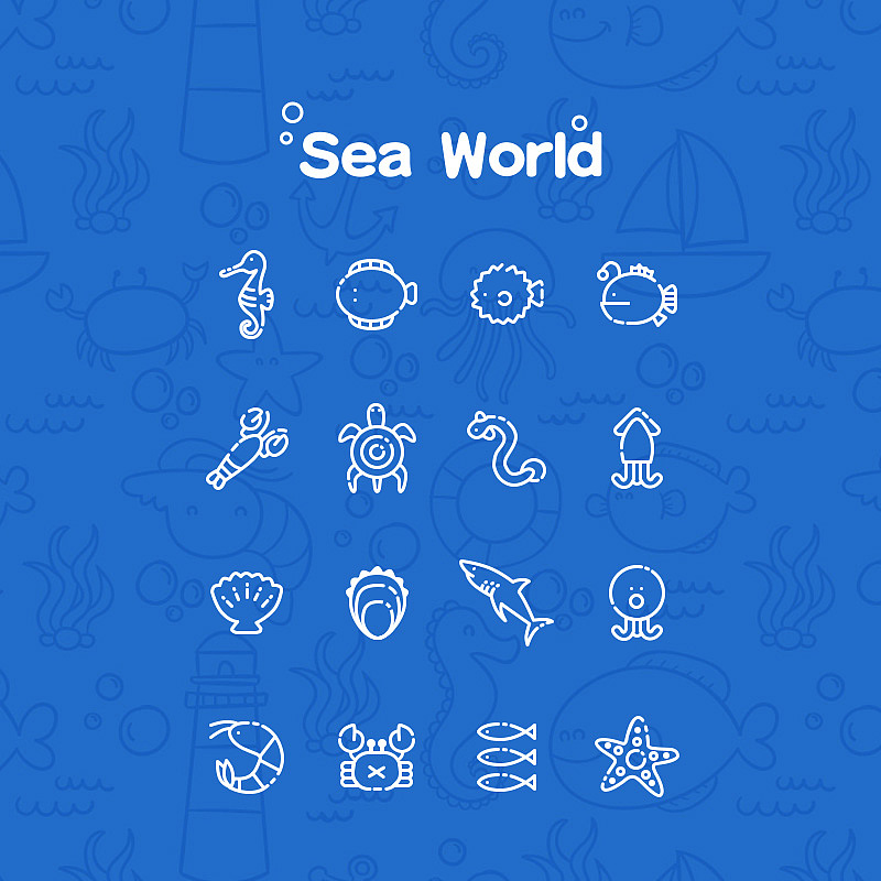 Sea World（图ZNTk1MzA5MDg=） - 图标 - 站酷设计师Smallliz原创素材 - 站酷ZCOOL