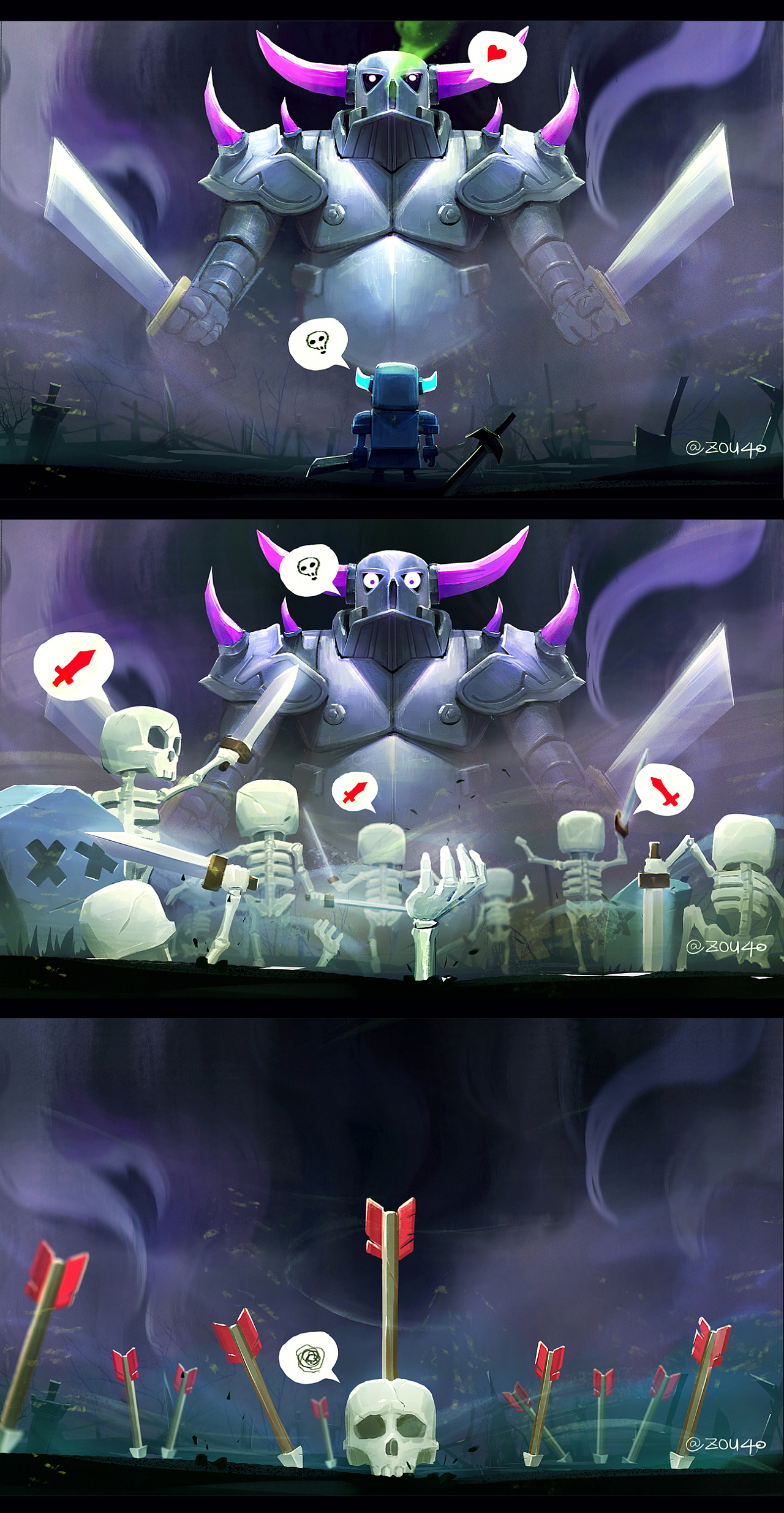 皇室战争|插画|插画习作|zoushilin40 - 原创作品 - 站酷 (zcool)