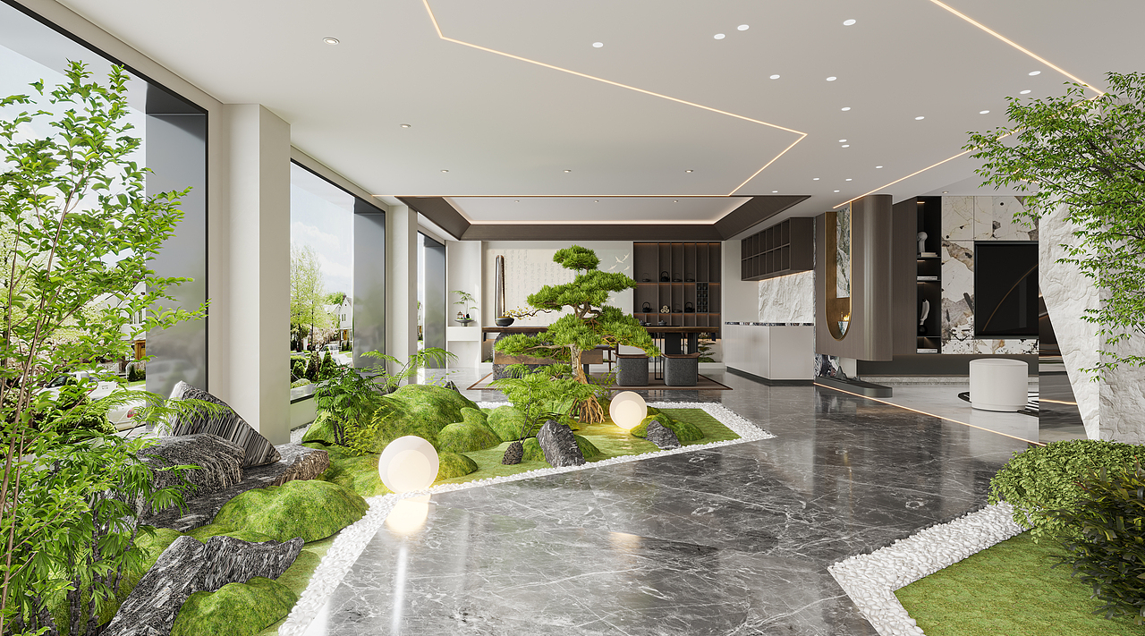 现代｜工装表现 | 展厅（图ZMzYyNDg0NDQ0） - 家装设计 - 站酷设计师一只小星星星原创素材 - 站酷ZCOOL