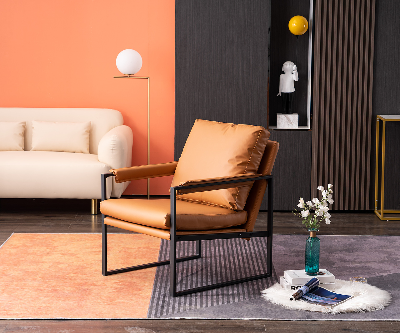 小户型必备单身公寓家具沙发极简北欧工业风科技布沙发