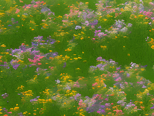 站酷梦笔#16k美丽的风景,绿油油的大草原,星星点点