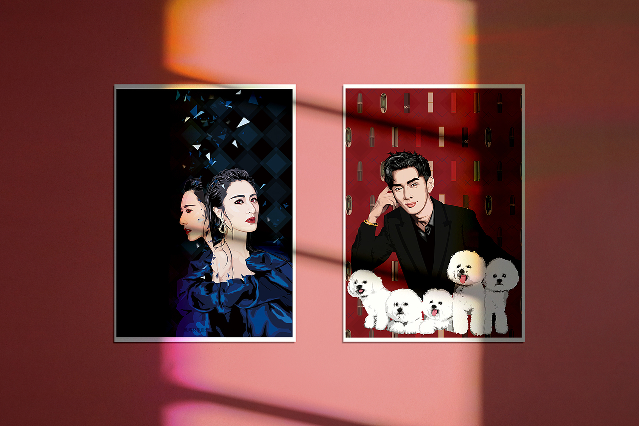 网红效应插画设计——李佳琦