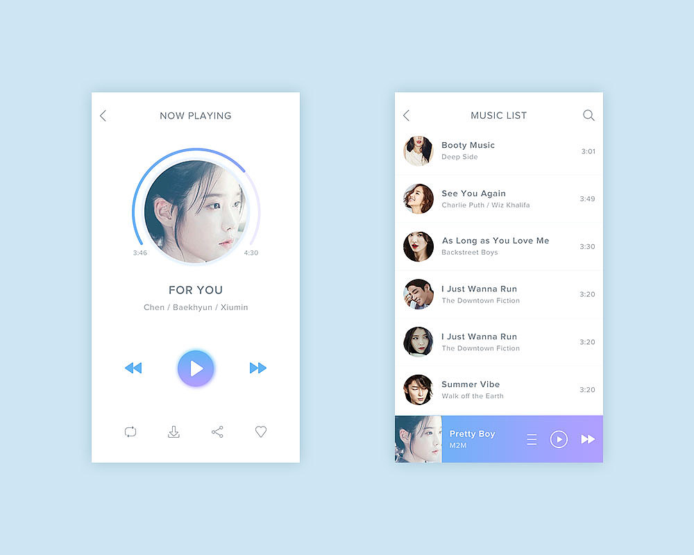 music 界面练习（图ZNTc3OTMzMjA=） - APP界面 - 站酷设计师T0T0原创素材 - 站酷ZCOOL