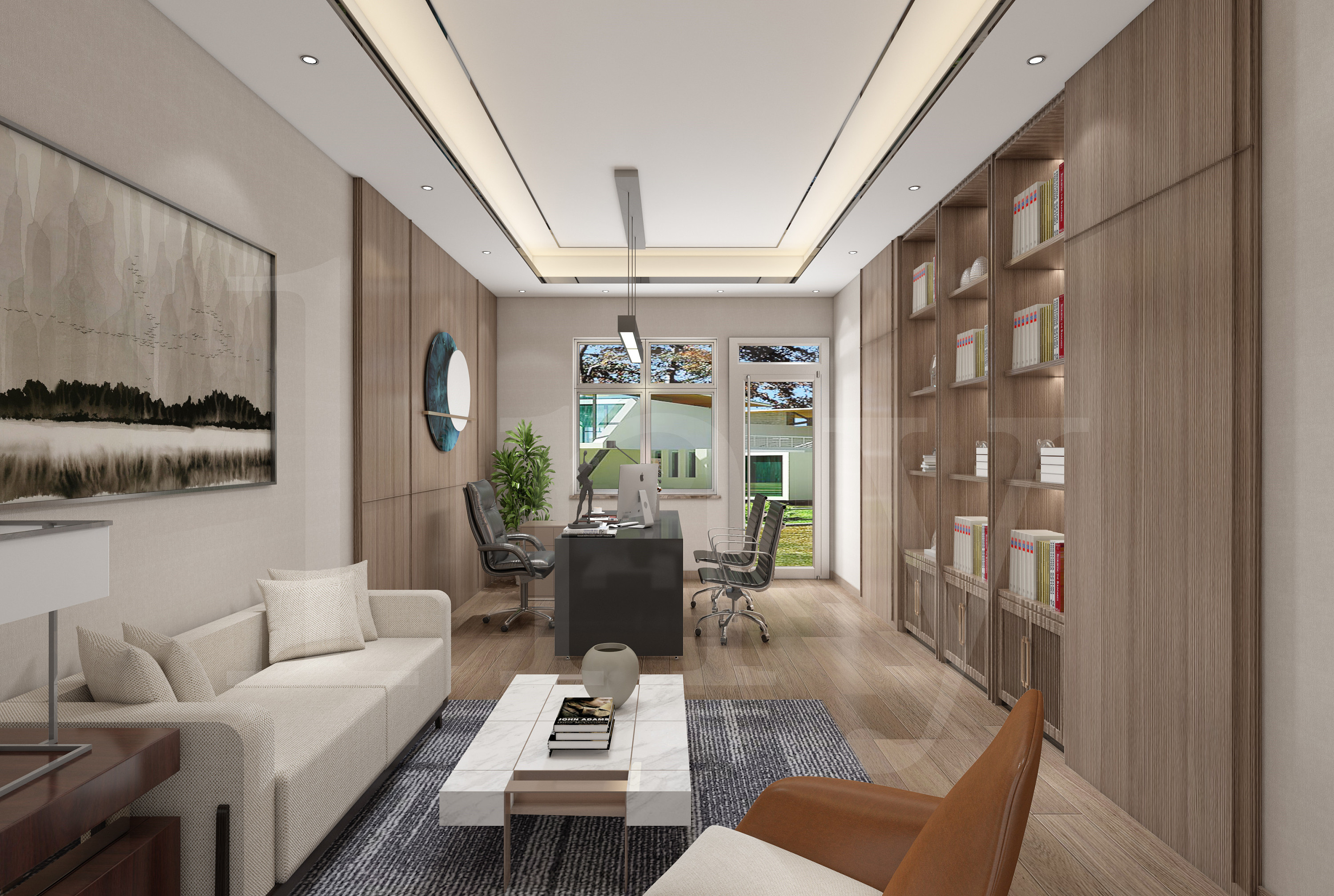 办公室,新中式的风格爱不爱呀