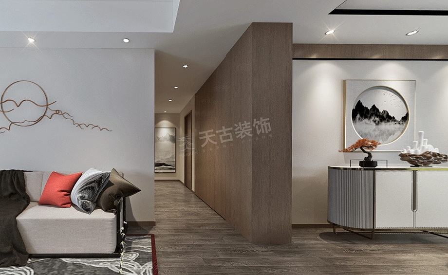 龙湖九里晴川装修,新中式轻奢风格设计,花园洋房装修（图ZMjYzNTA0Mzcy） - 家装设计 - 站酷设计师天古装饰7cm原创素材 - 站酷ZCOOL