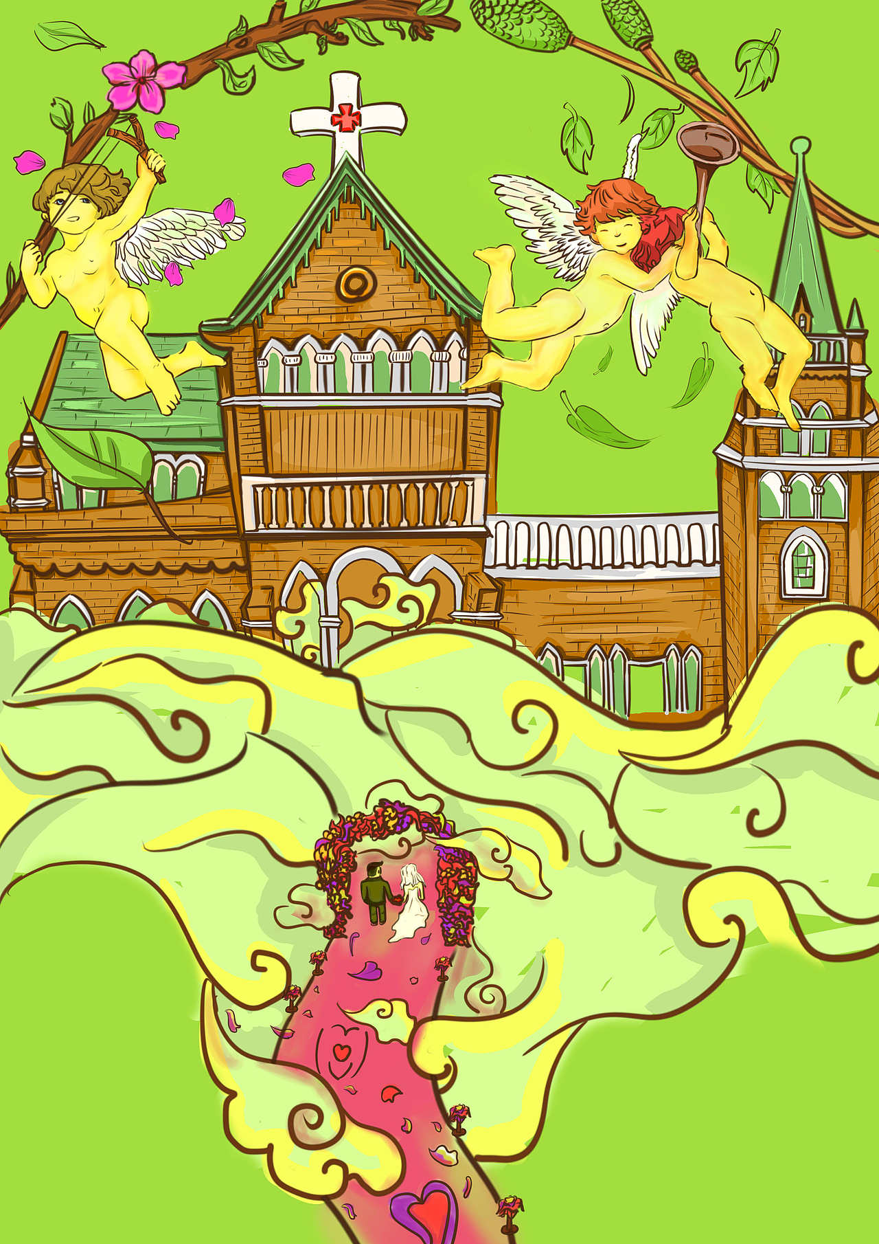 “漕挽咽喉”——江北水城风景区形象设计（图ZMTYyNDY1NjA0） - 艺术插画 - 站酷设计师灵魂画师007原创素材 - 站酷ZCOOL