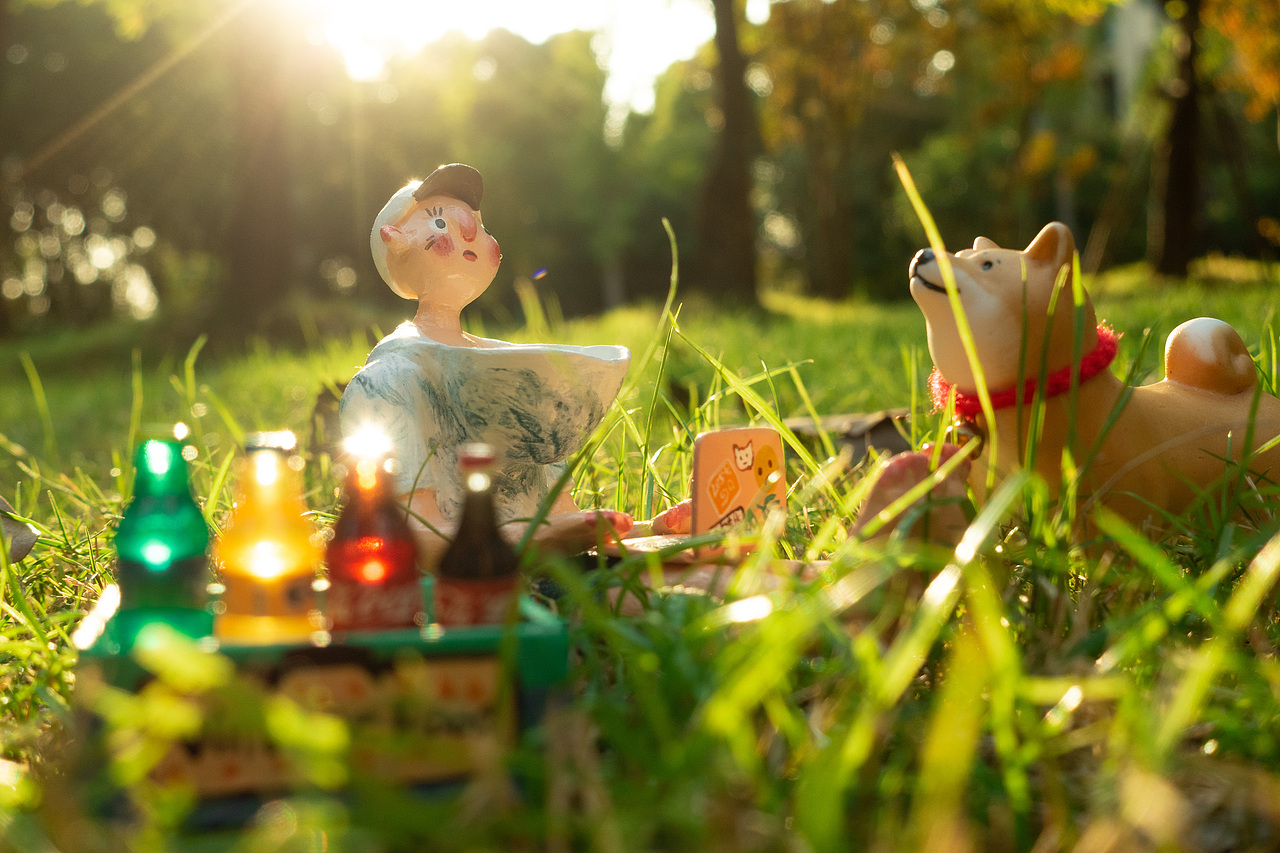 原创粘土作品-郊游拍摄