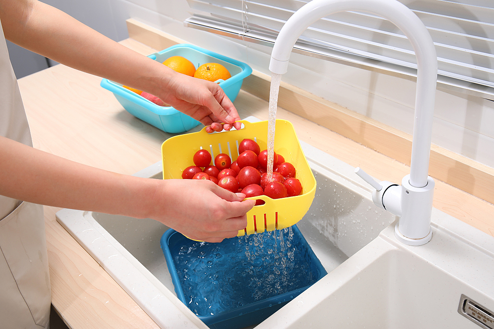 洗菜篮/沥水篮拍摄/厨房用品/日用百货