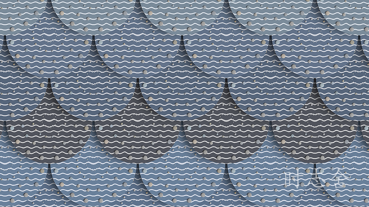 c4d渲染多彩图案背景