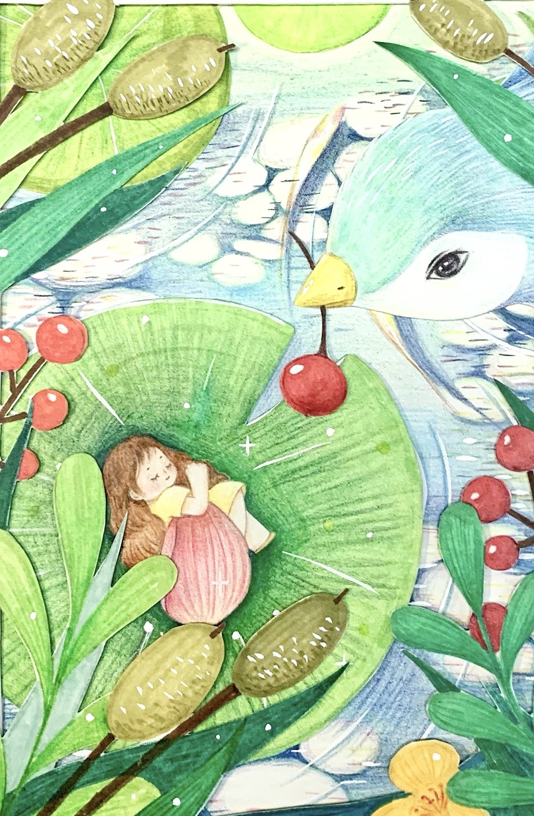 手工立体插画书拇指姑娘娘