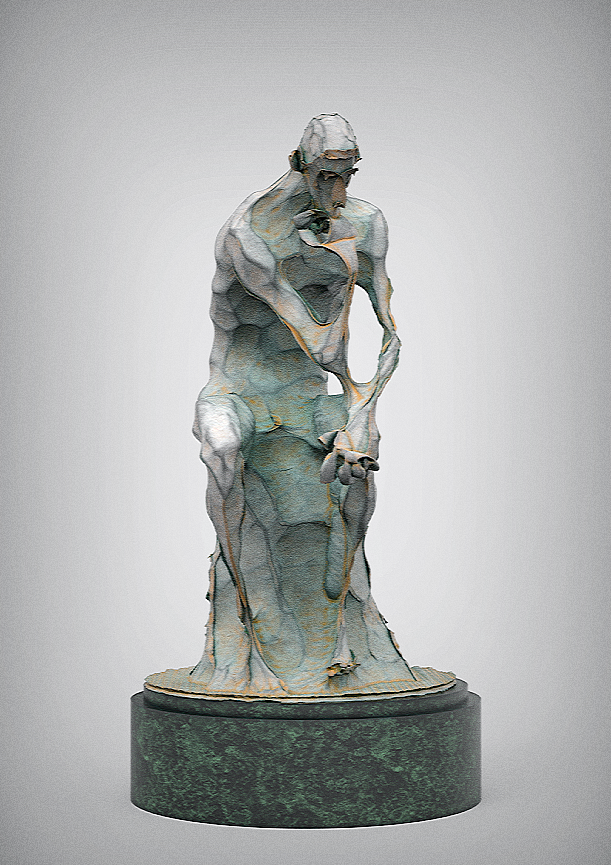 《遗迹》-思想者（图ZMjQ3MDg0NjA0） - 雕塑 - 站酷设计师白夨原创素材 - 站酷ZCOOL