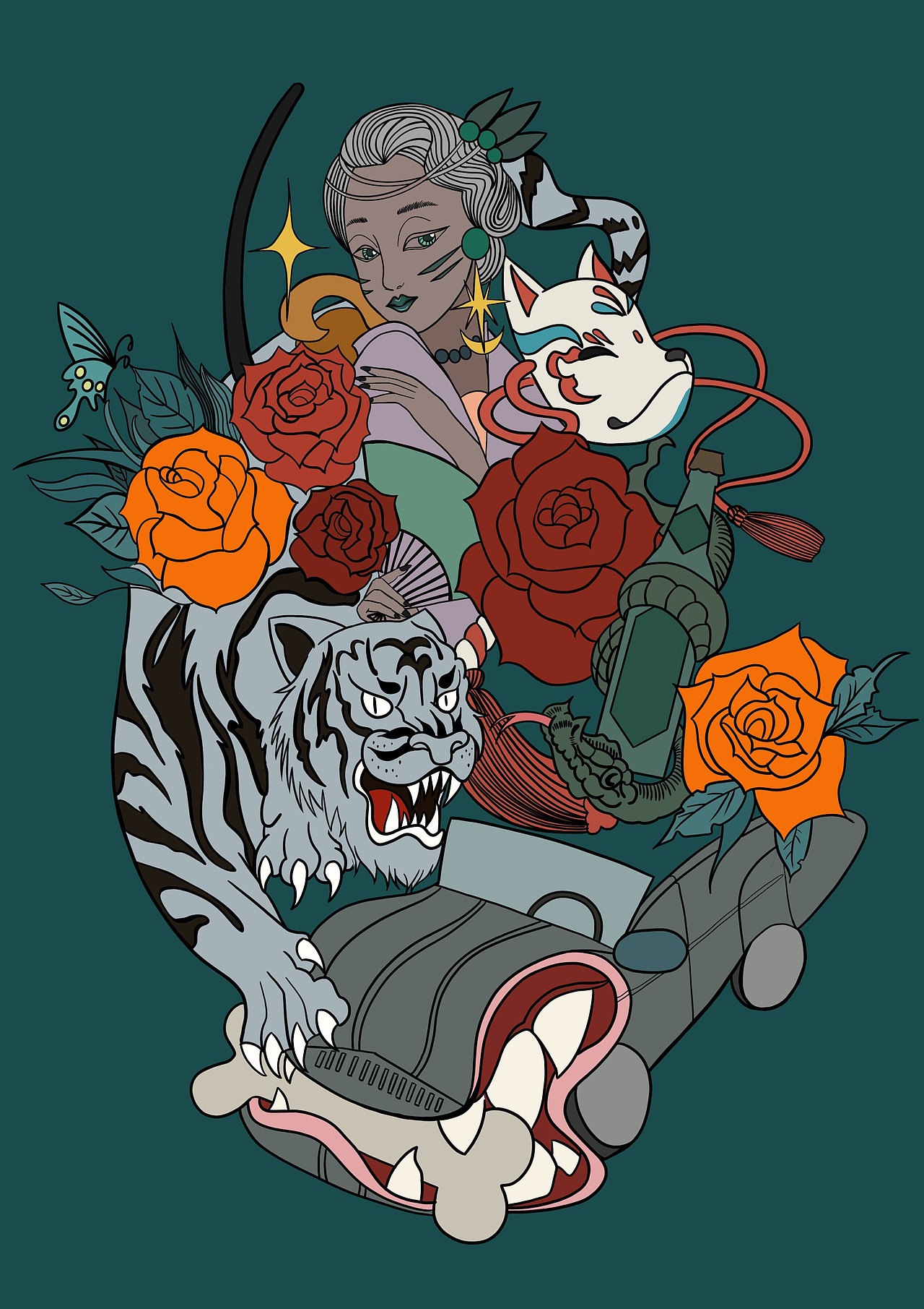 猫女|插画|创作习作|三颗懒_原创作品-站酷zcool