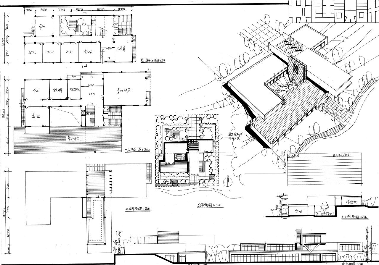 建筑快题线稿系列(一)