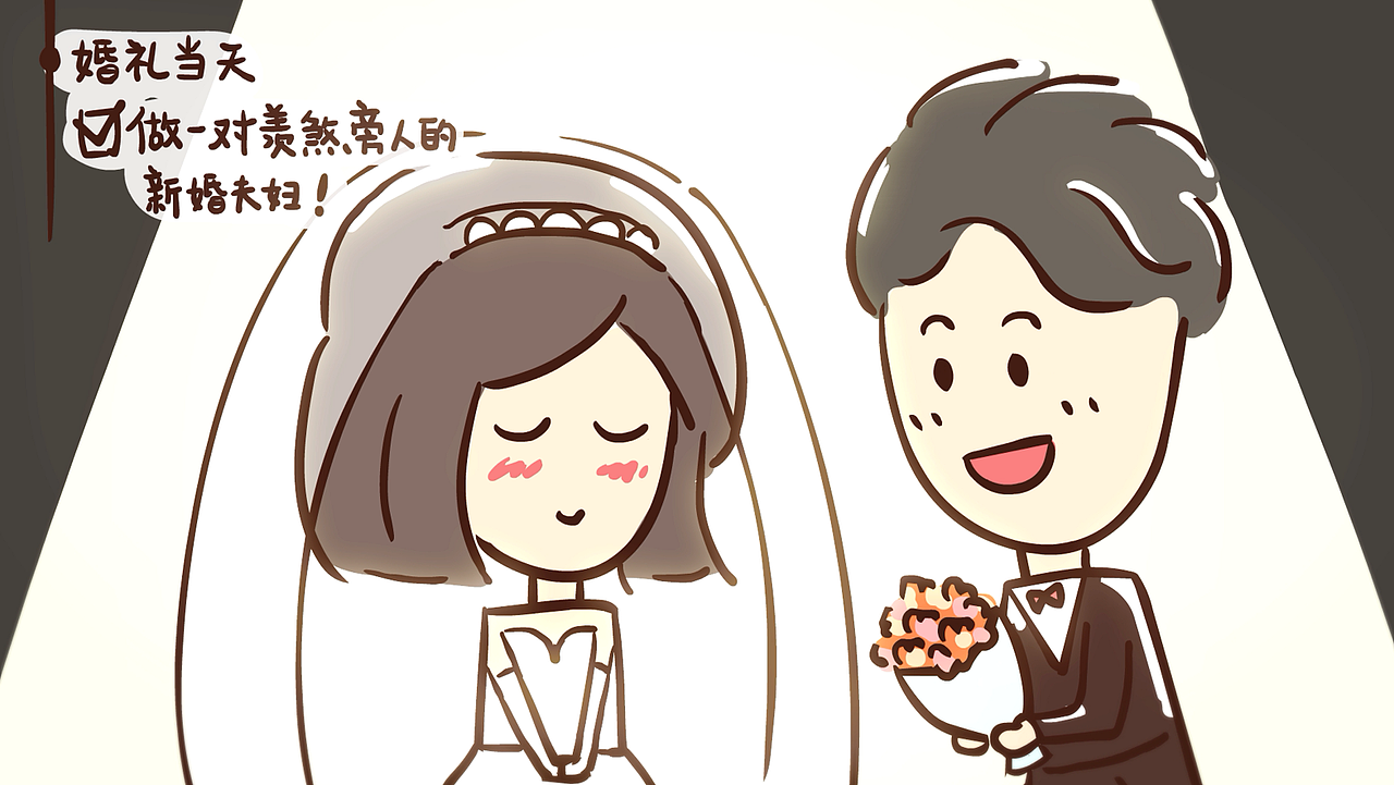 手绘逐帧可爱动画《一分钟get结婚流程》（图ZNzY0NjA1MDg=） - Motion Graphic - 站酷设计师一米天文化原创素材 - 站酷ZCOOL