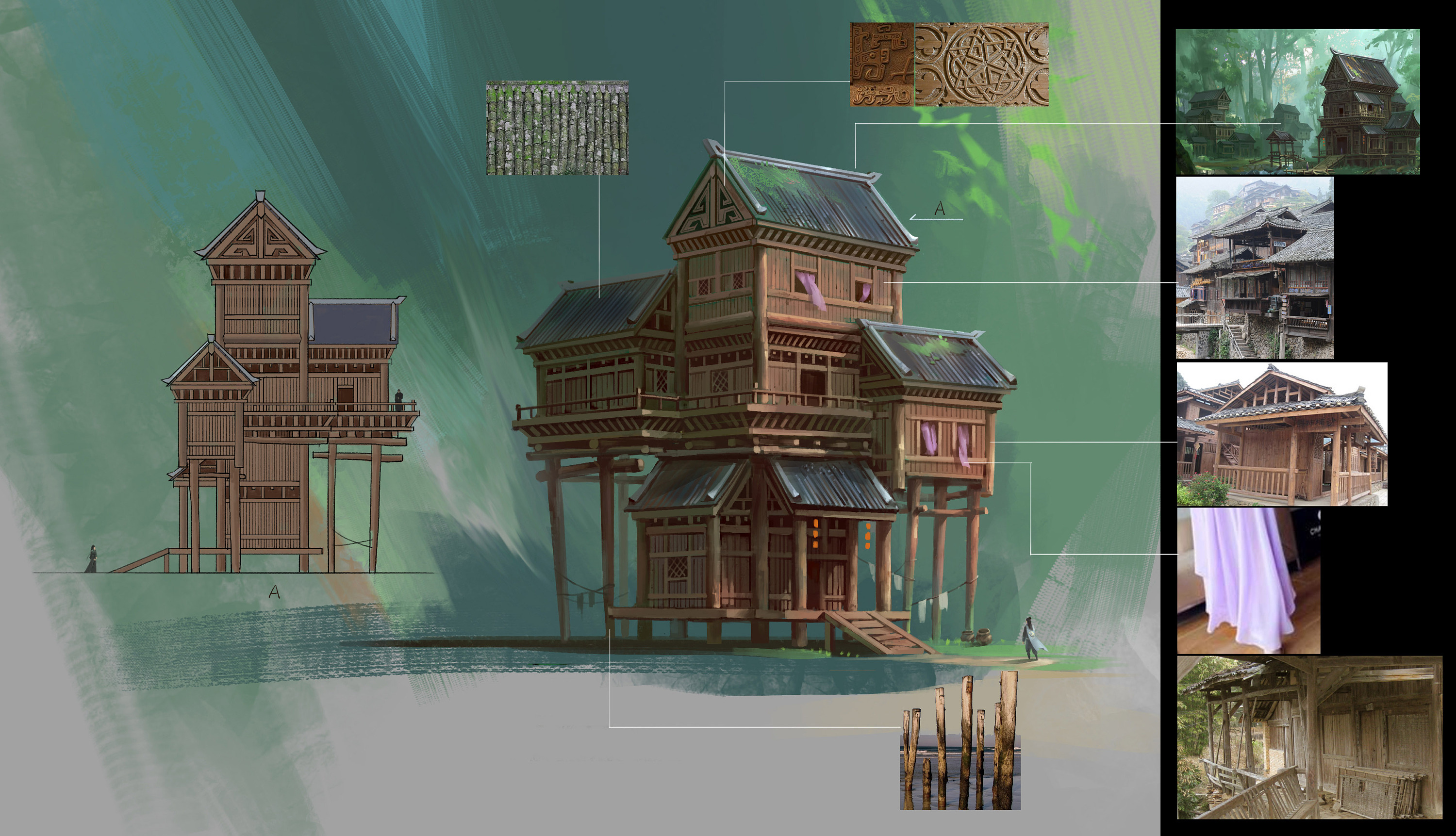 蓝铅笔 | 钟文豪 游戏场景原画