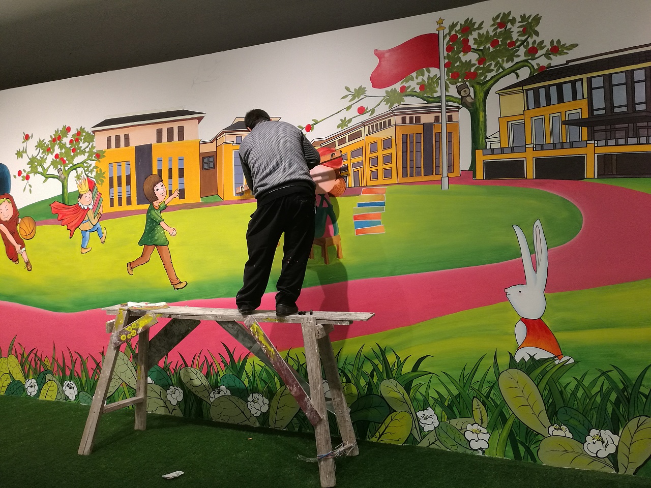 昆明墙体彩绘墙画墙绘昆明墙体彩绘公司锦泰彩绘