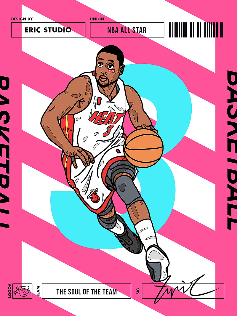 NBA：一人一城（图ZMjIyNzAzNDg4） - 艺术插画 - 站酷设计师陈晓恒EricStudio原创素材 - 站酷ZCOOL