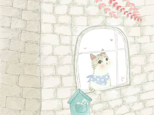 晚安貓咪（個人主頁-ZMzM0NzI4MjQ=） - 藝術(shù)插畫 - 站酷設(shè)計師大風(fēng)吹樹葉原創(chuàng)素材 - 站酷ZCOOL