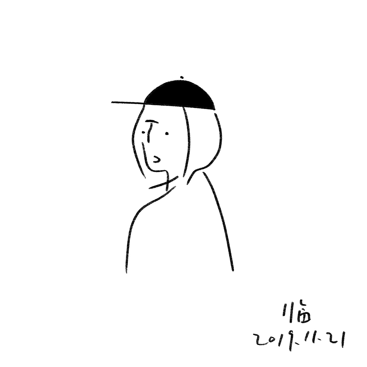 临摹Yu Nagaba简笔人物画—用极简线条勾勒头像（图ZMTkxMDU4MDc2） - 创作习作 - 站酷设计师Chenmemoandlife原创素材 - 站酷ZCOOL