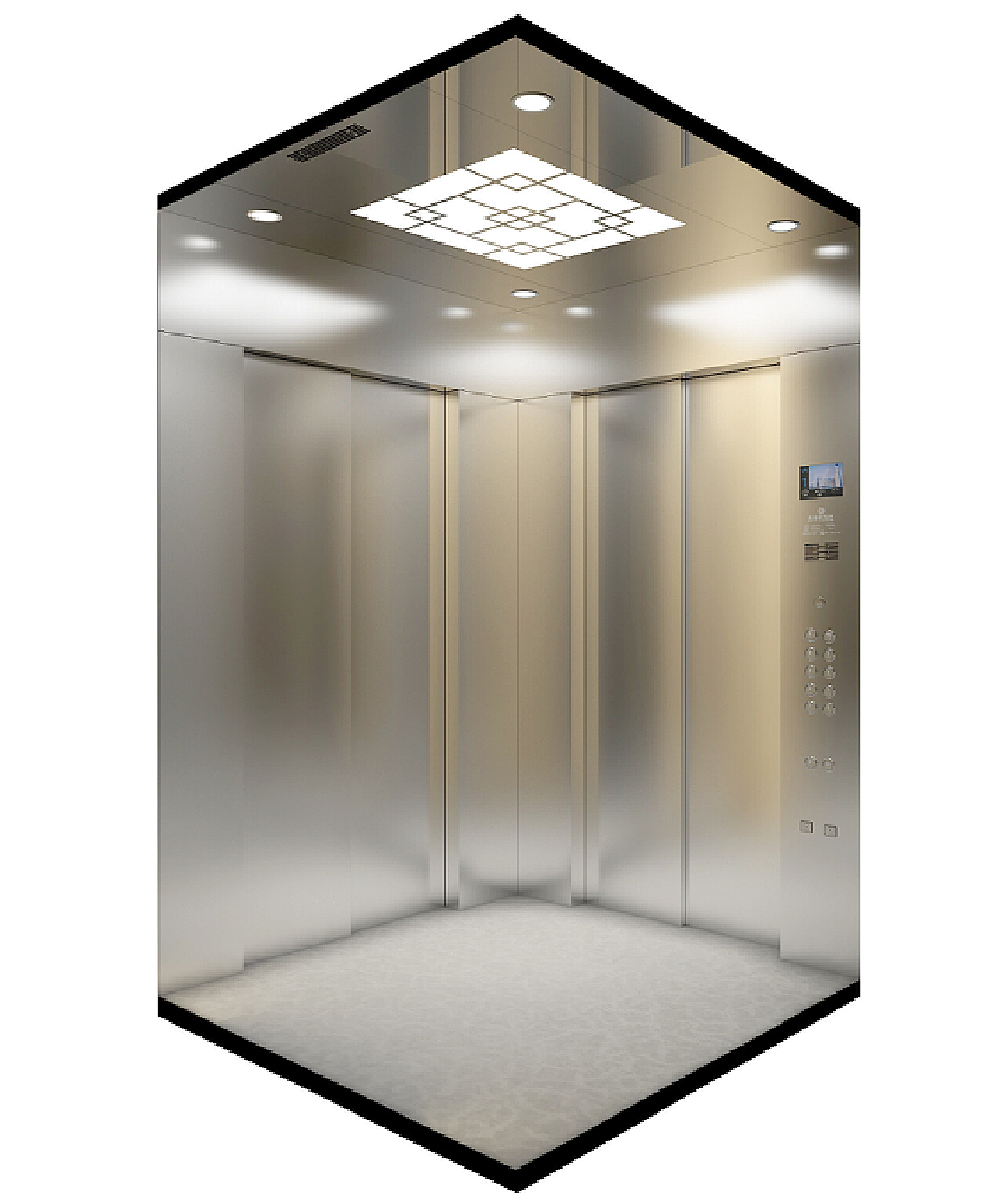 Z13-0404现代电梯轿厢3d模型下载-【集简空间】「每日更新」