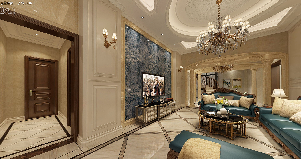 照母山金州苑欧式风格装修效果图-重庆别墅装修公司（图ZMTAyODQxODg0） - 家装设计 - 站酷设计师子平设计home原创素材 - 站酷ZCOOL