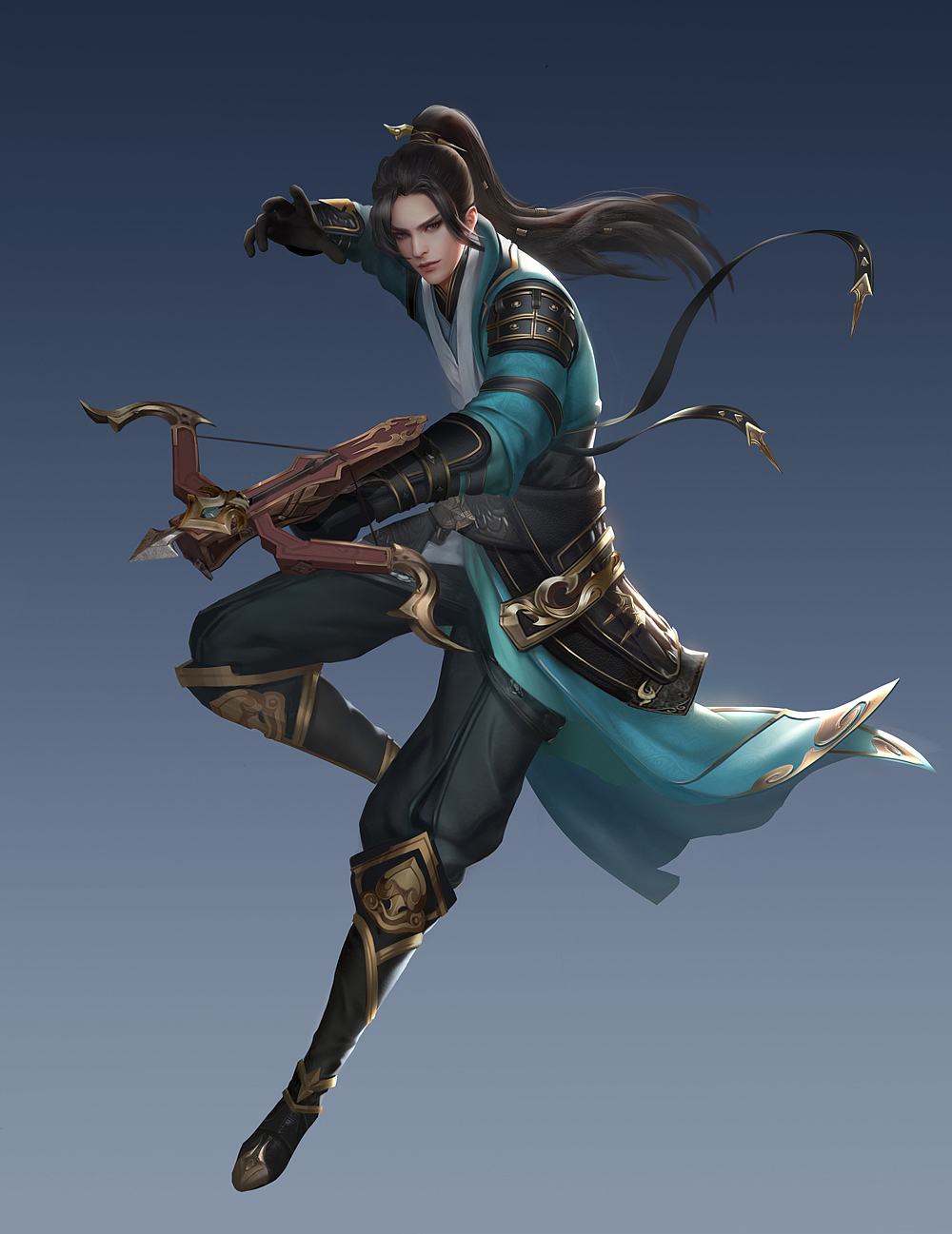 天龙八部-唐门男|插画|游戏原画|小山美术工作室_原创作品-站酷zcool