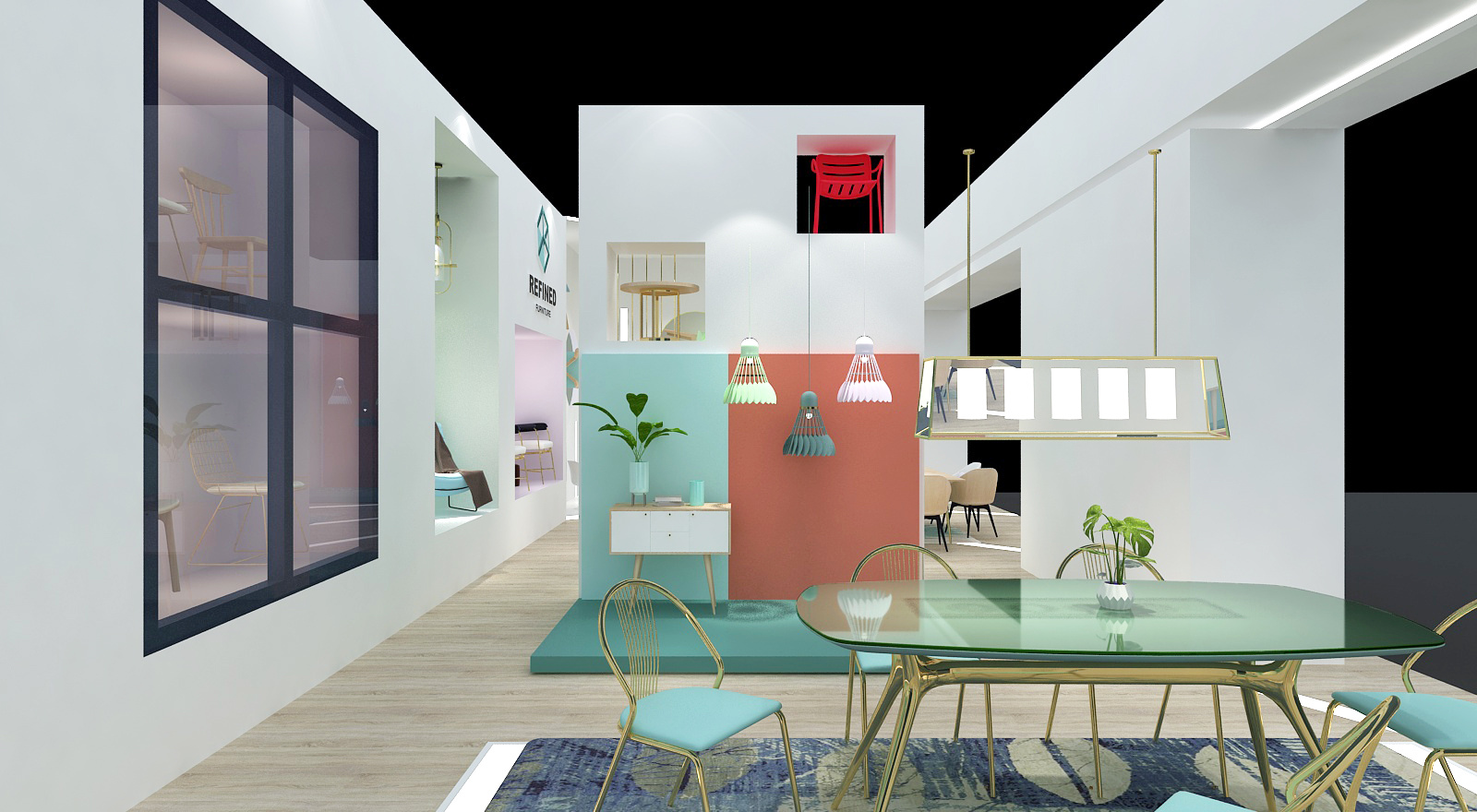 欧美家具展,3d效果图设计