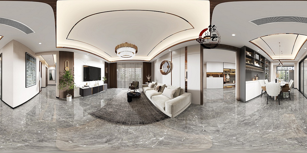 筋斗云效果图—现代客餐厅