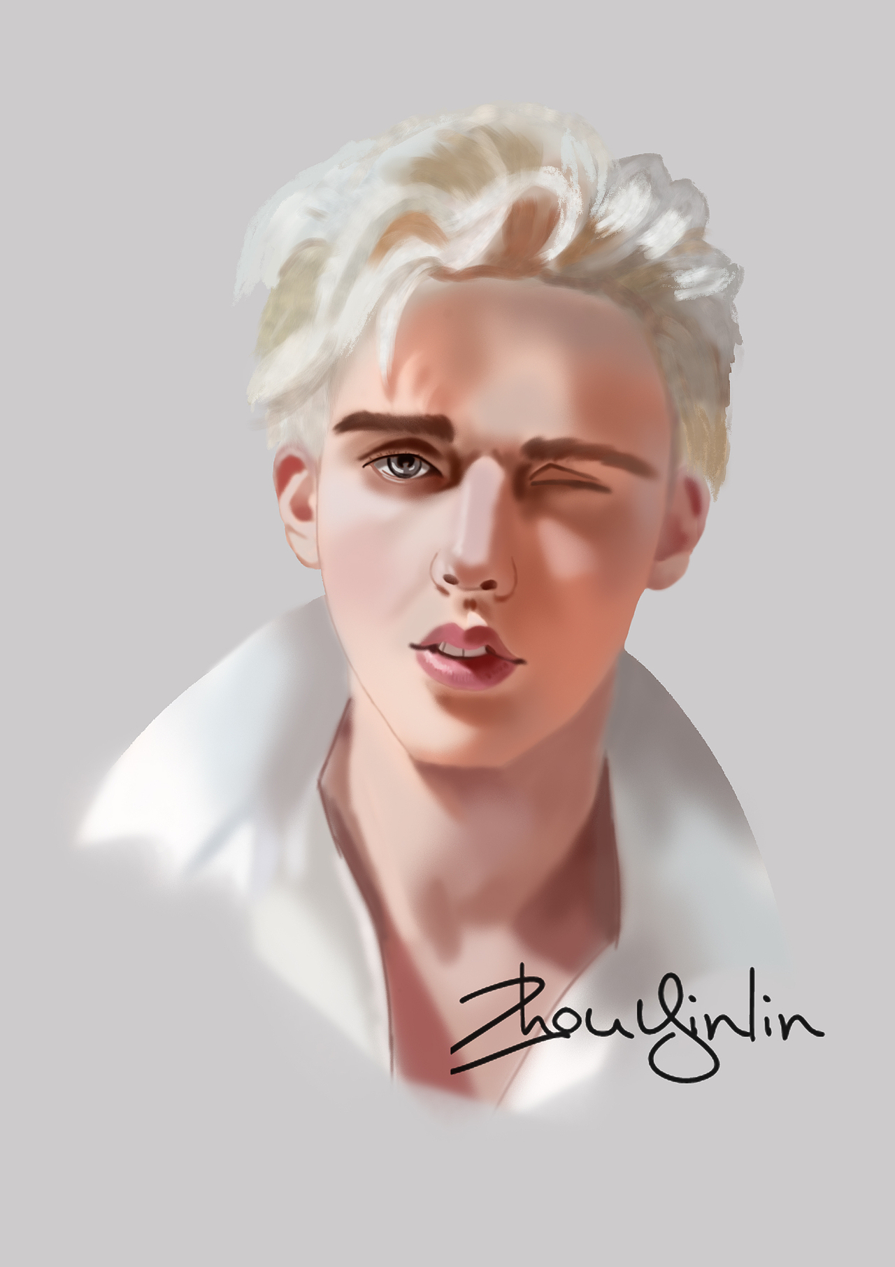 男头摸鱼练习（图ZMjExMzY1NjAw） - 创作习作 - 站酷设计师玲哥哥原创素材 - 站酷ZCOOL