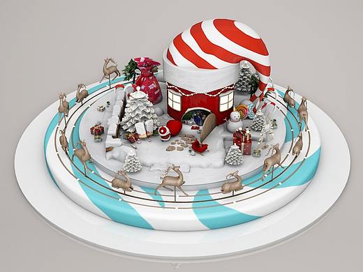 圣诞节美陈模型设计