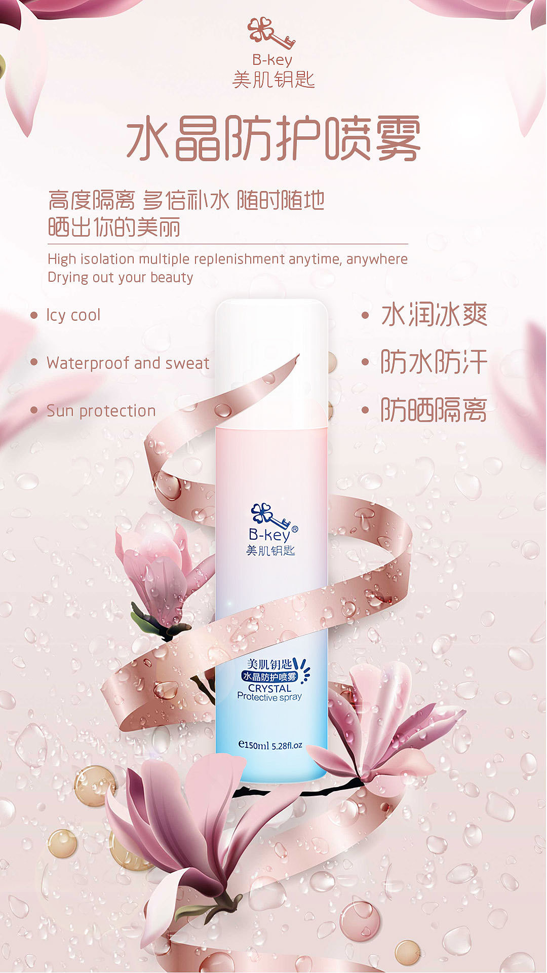 隔离防晒喷雾海报