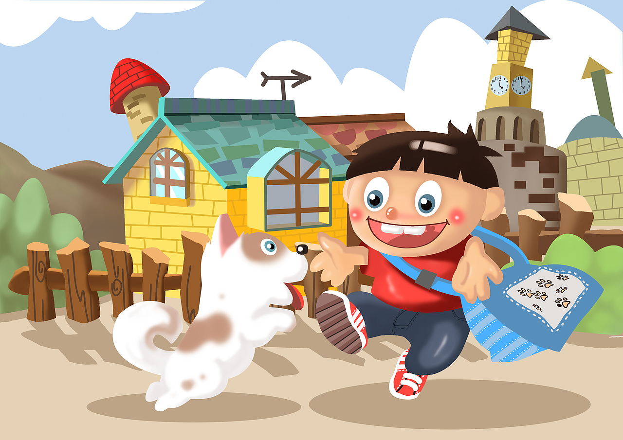 儿童插画矢量画法2