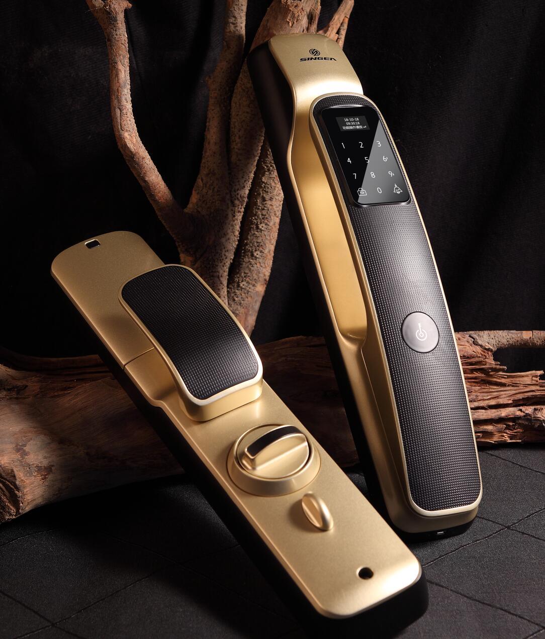 乐道视觉指纹锁智能电子锁人脸识别锁拍摄