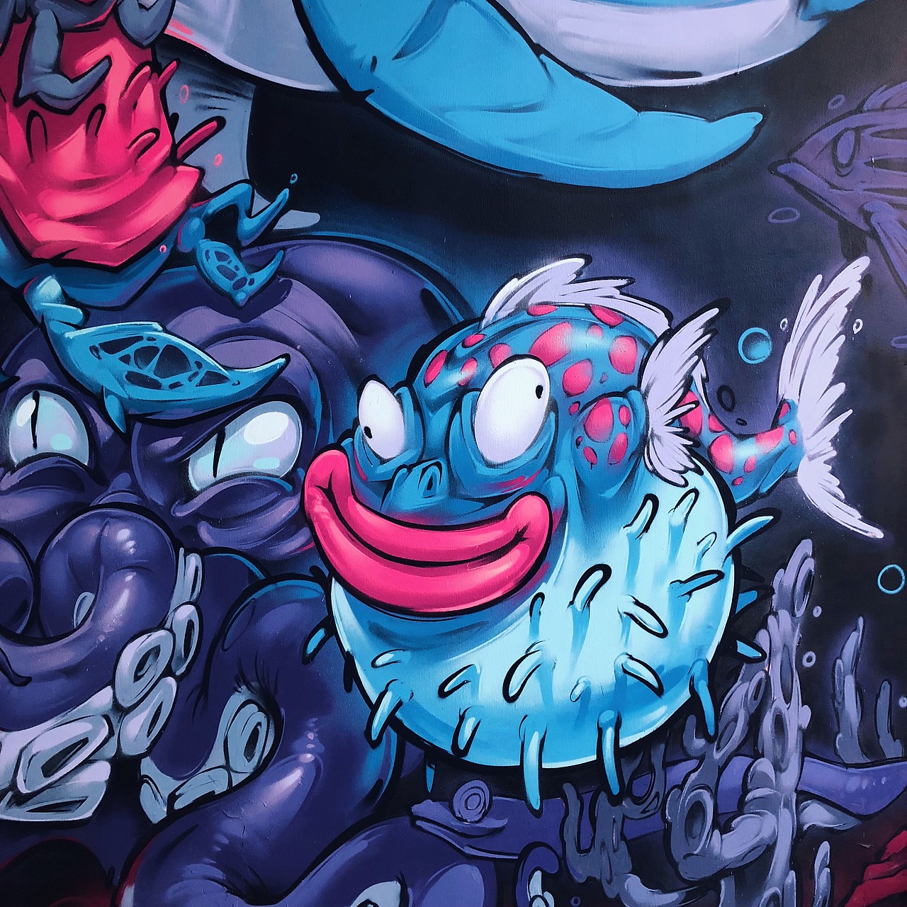 《海》——NILone原创涂鸦墙上作品