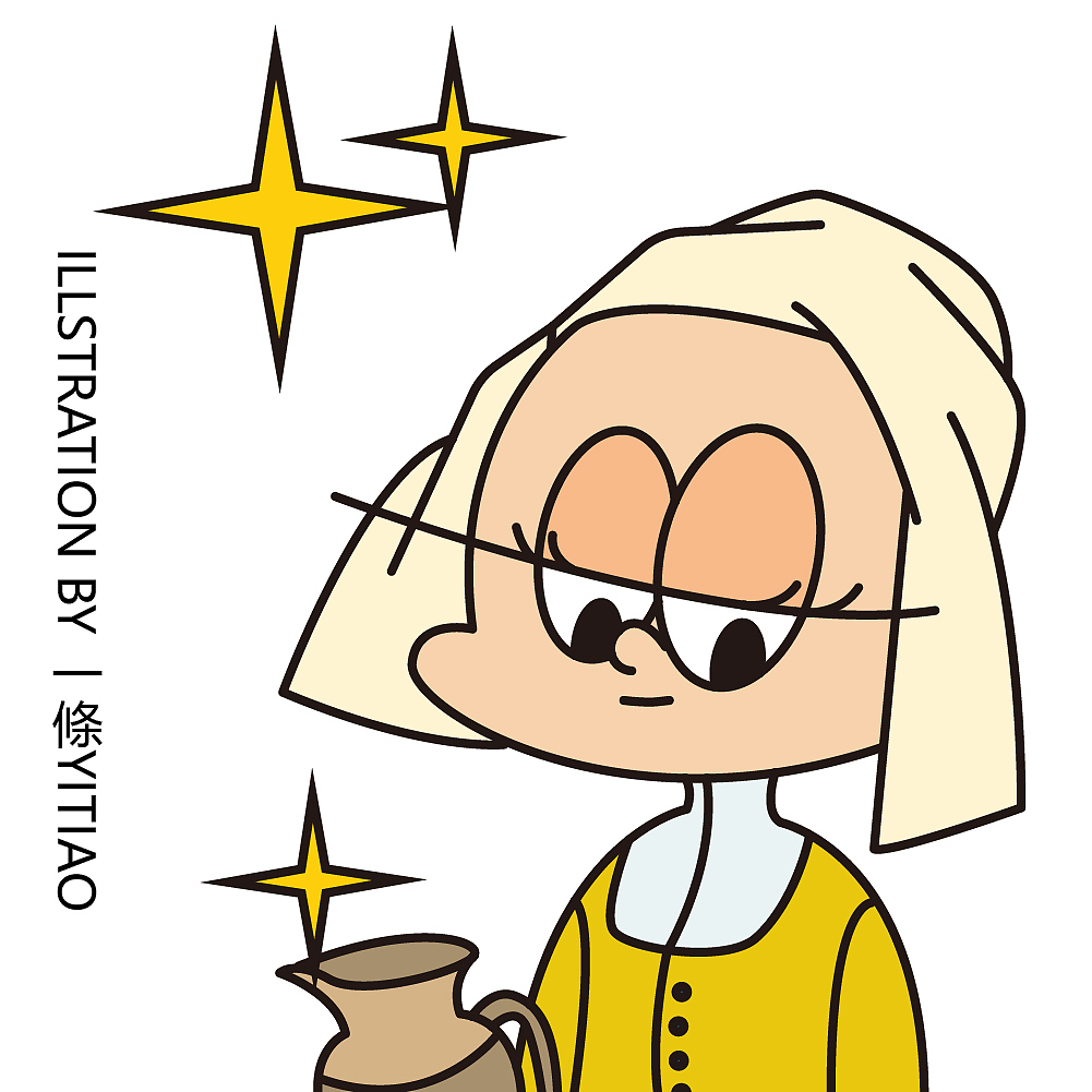 名人名畫（圖ZMjU5MDM4MDI0） - 創(chuàng)作習作 - 站酷設計師一條桃插畫原創(chuàng)素材 - 站酷ZCOOL