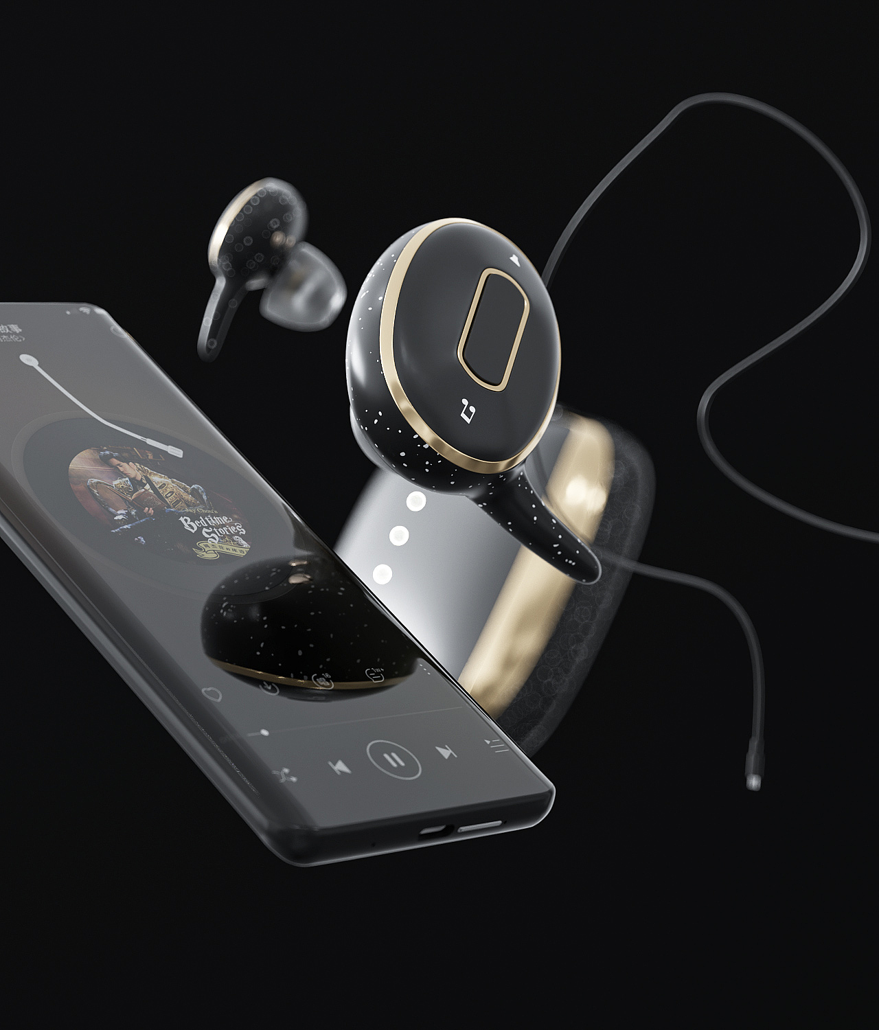 蓝牙耳机/建模渲染