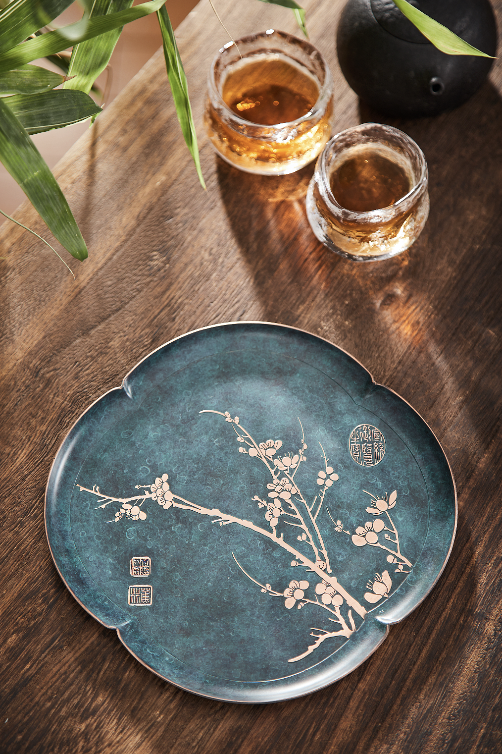 清流乾坤海棠盘