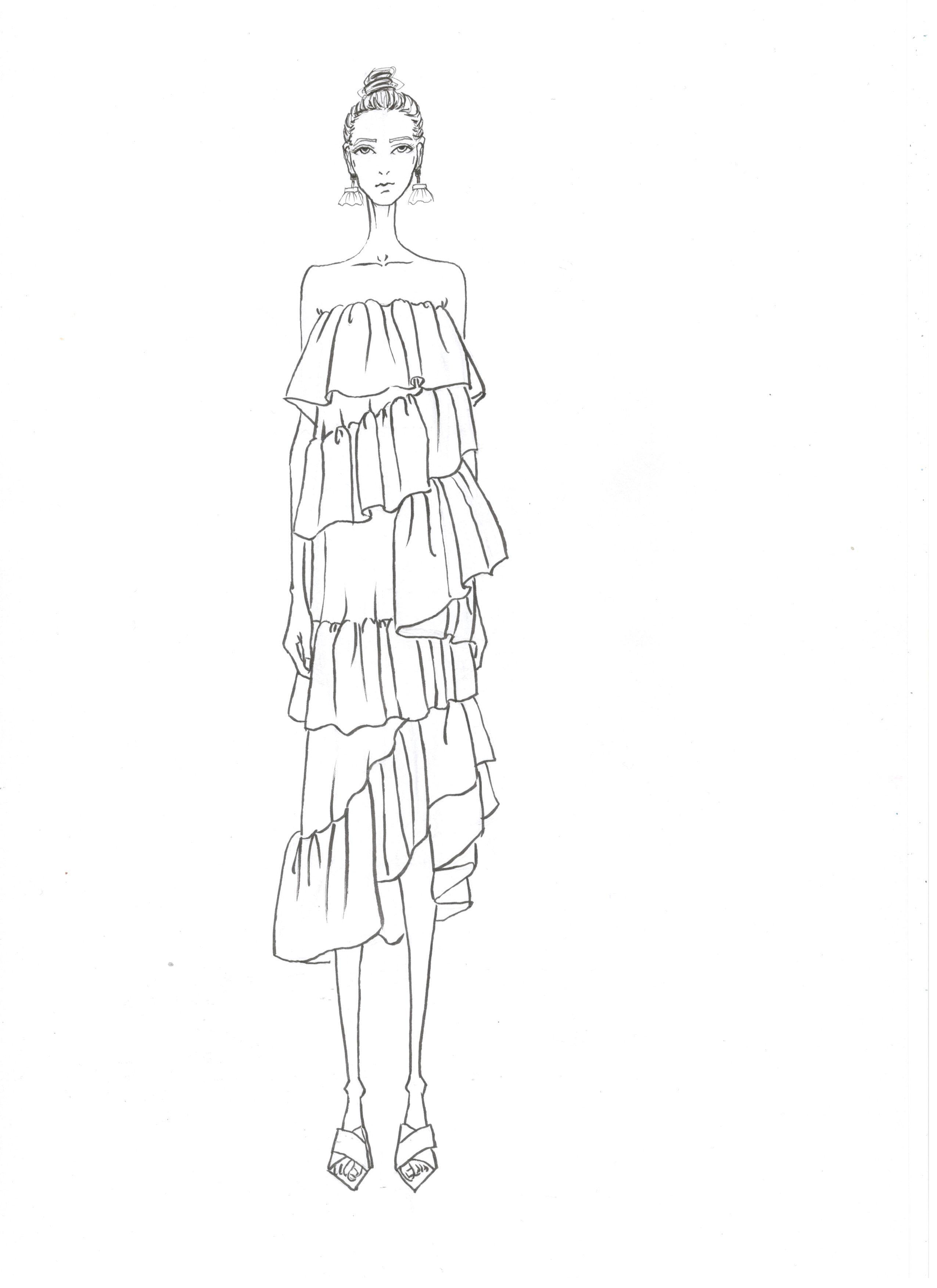 时装画分解步骤 廓形半裙|插画|商业插画|RogerKoot - 原创作品 - 站酷 (ZCOOL)