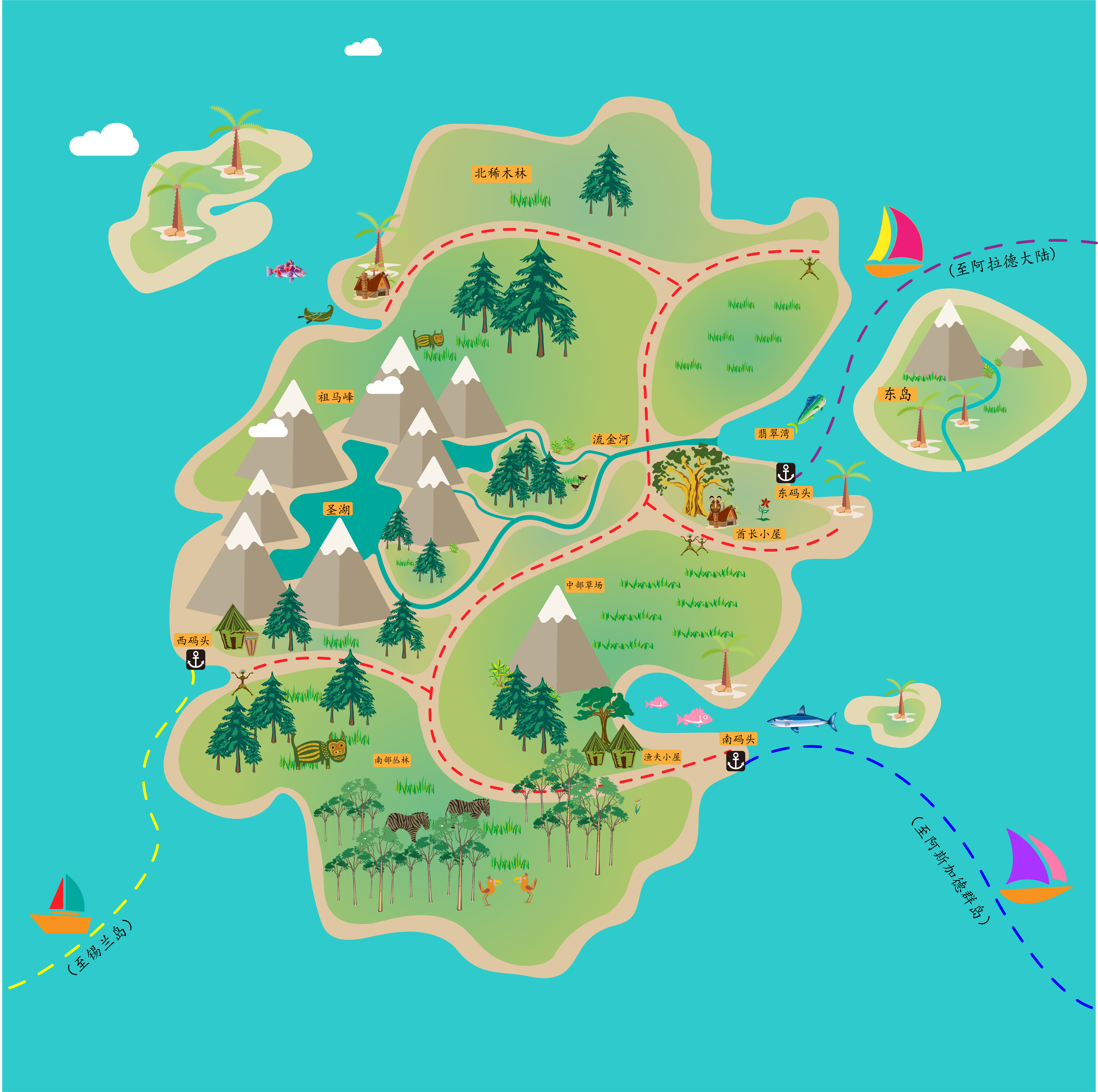 架空小岛地图图片