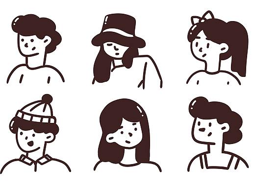 一些Doodle风格的头像