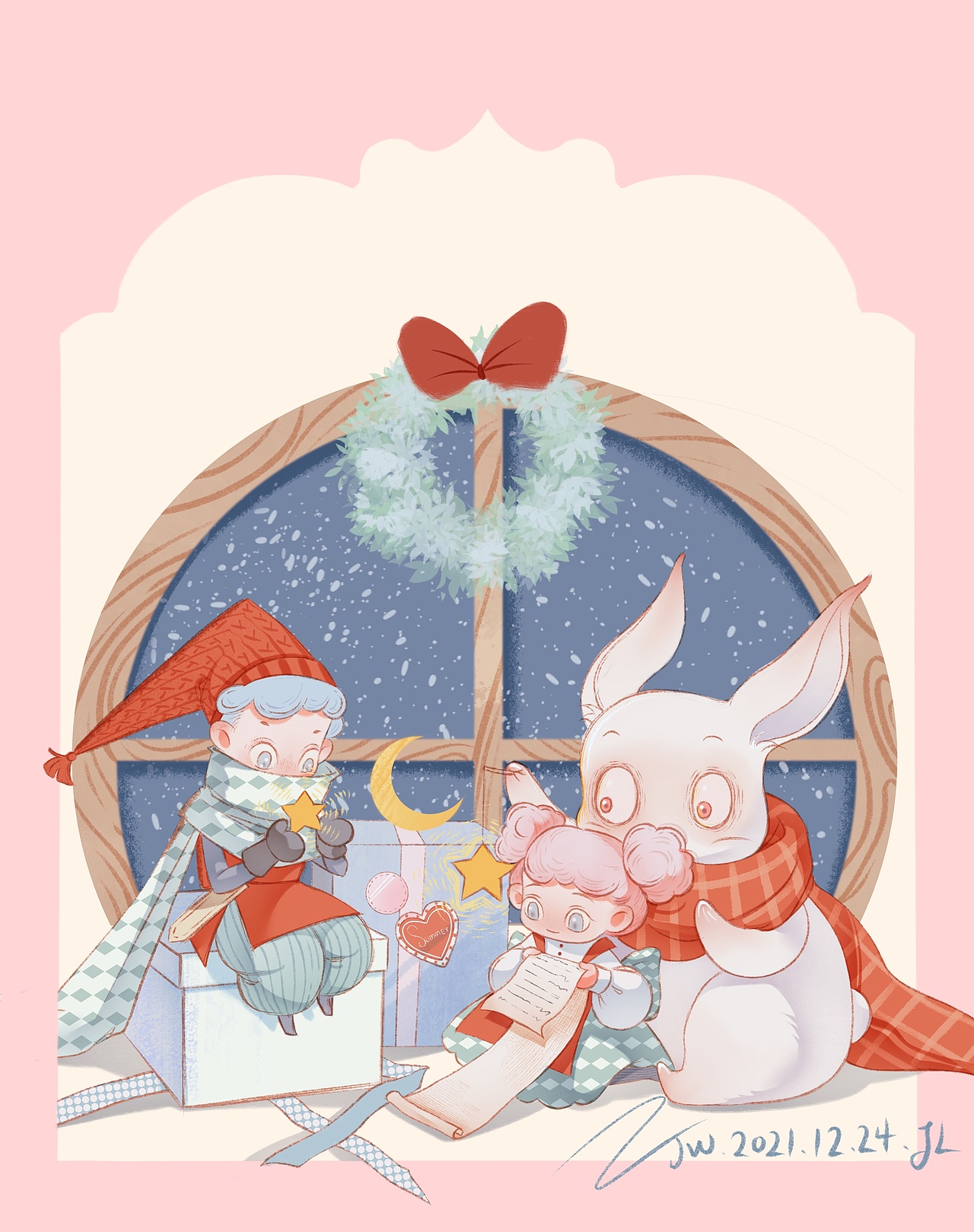 圣诞快乐（图ZMjgyNjQ3MTAw） - 商业插画 - 站酷设计师静微啊原创素材 - 站酷ZCOOL