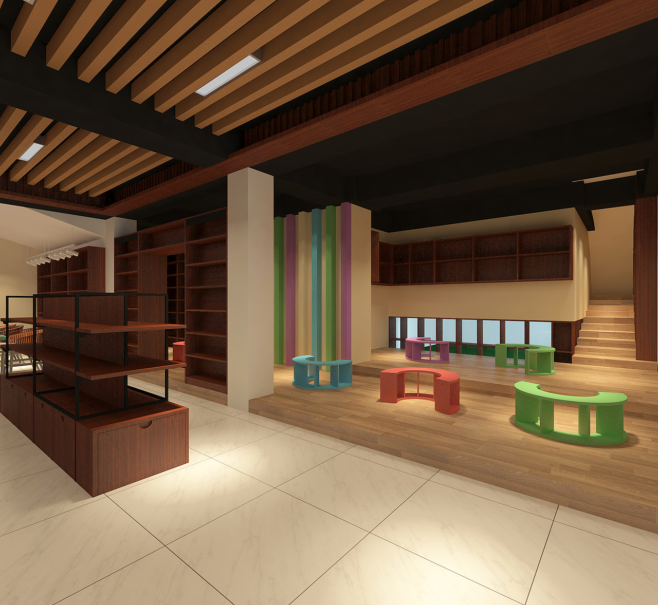 书店空间A4（图ZMTI1Nzc0NzY0） - 家装设计 - 站酷设计师卜阿呱原创素材 - 站酷ZCOOL