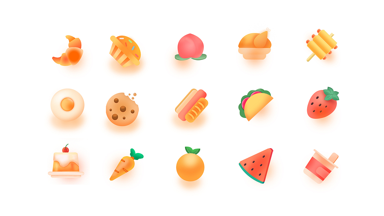 轻质感食物图标（图ZMzIxODg4MjY0） - Logo - 站酷设计师小粥神原创素材 - 站酷ZCOOL