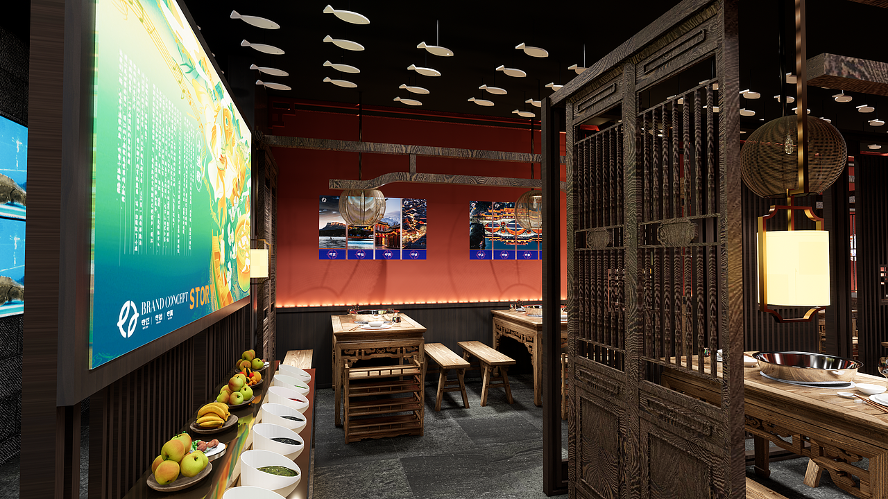 火鍋店 門頭 裝修呈現